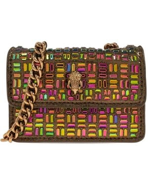Kurt Geiger Micro Crystal-Embellished Chain-Strap Crossbody Bag - Metallic
