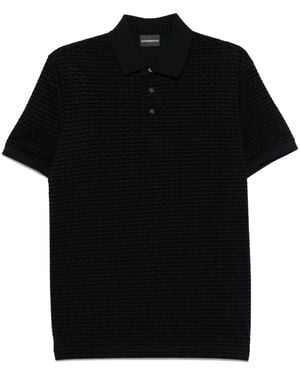 Emporio Armani ロゴ ポロシャツ - ブラック