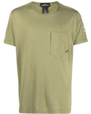 Stone Island Shadow Project T-Shirt Mit Aufgesetzter Tasche - Grün