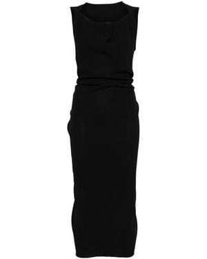 Stephan Janson Draped Midi Dress - Black