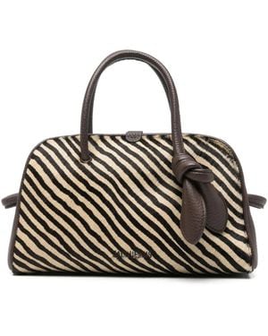 Jacquemus Le Petit Turismo Zebra-Print Tote Bag - Black