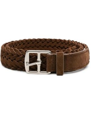 Officine Creative Braided Suede Belt - Brown
