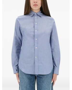 Polo Ralph Lauren Button-Down Embroidered Logo Shirt - Blue