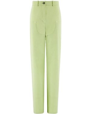 Ferragamo High Waist Carpenter Pants - Green