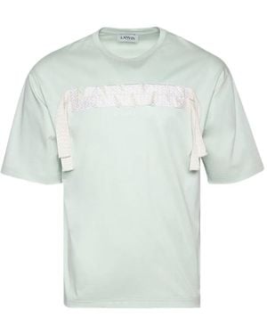 Lanvin Camiseta con bordado barbado - Verde