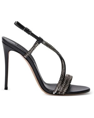 Casadei Josephine Crystal-Embellished Sandals - Black