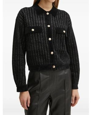 Morgan Button-Fastening Cardigan - Black