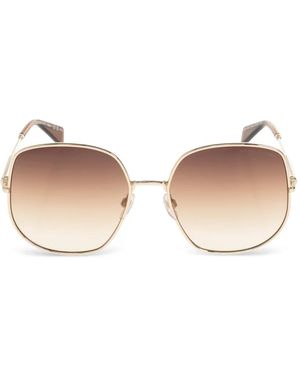 Marc Jacobs The Pave J Geometric-Frame Sunglasses - Natural