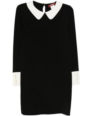 Max Mara ピーターパンカラー ミニドレス - ブラック