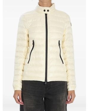 Moncler Manteau Matelassé À Boutons Pression - Neutre