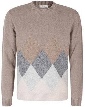 Seventy Diamond-Pattern Sweater - White