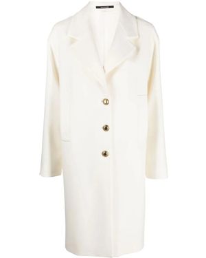 コート TAGLIATORE WHITE WOOL COAT Tagliatore /white Wool Blend Single-breasted Coat in Gray | Lyst