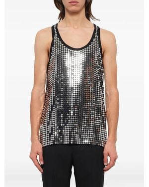 Givenchy Sequin-Embellished Podium Tank Top - Blue