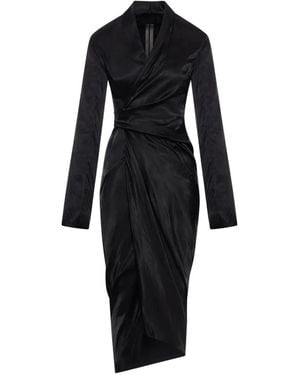 Rick Owens Draped-Tie Dress - Black