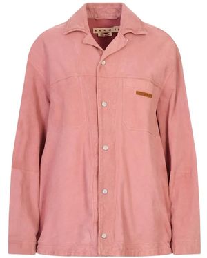 Marni Overhemd Met Logopatch - Roze