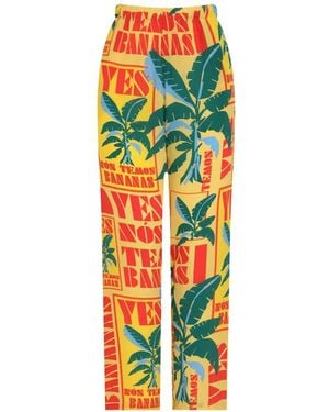 Amir Slama Pantalones Estampados - Blanco