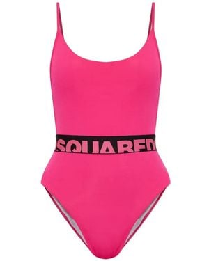 DSquared² Logo-Detail Swimsuit - Pink