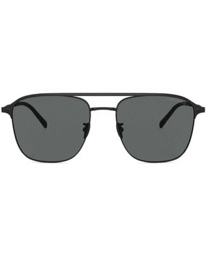 Giorgio Armani Logo-Print Sunglasses - Grey