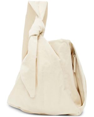 Low Classic Knotted Shoulder Bag - Natural