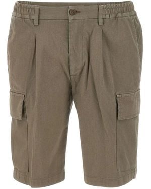 Devore Short À Détails Plissés - Gris