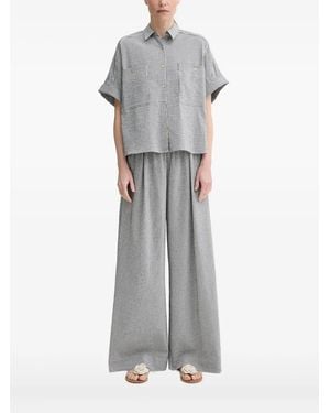 Sessun Striped Pocket Shirt - Gray