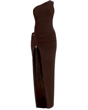 Nissa One-Shoulder Cut-Out Maxi Dress - Purple