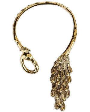 Chloé Peacock Feather Necklace - Metallic