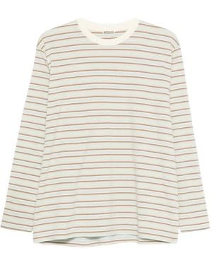 AURALEE Maglia A Righe - Bianco