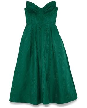 Rebecca Vallance Strapless Flared Midi Dress Luiza - Green