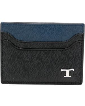 Tod's Logo-Plaque Card Holder - Blue