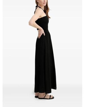 Sessun Smocked Halterneck Maxi Dress - Black