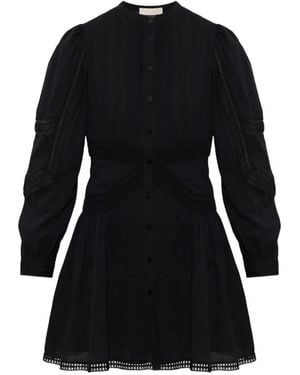 Ulla Johnson Elysia Crochet-Trimmed Mini Dress - Black