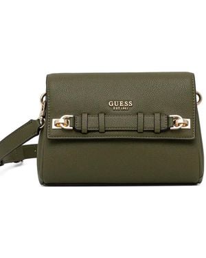 Guess Borsa A Spalla Gregoria Con Logo - Verde