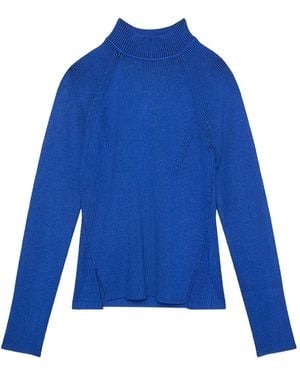 Calvin Klein Ribbed Turtleneck Sweater - Blue
