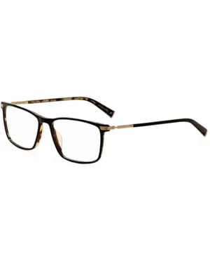 John Varvatos Tortoiseshell-Effect Rectangle-Frame Glasses - Blanc