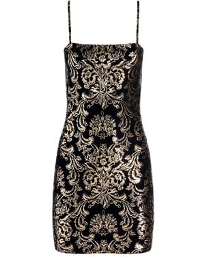 Alice + Olivia Fifi Spaghetti-Strap Floral Mini Dress - Black