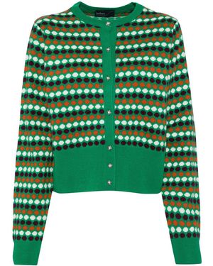 Kolor Polka-Dot Cashmere Cardigan - Green