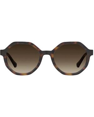 Moschino Eyewear ジオメトリックフレーム サングラス - ブラウン