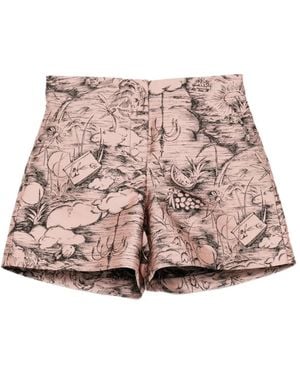 Shiatzy Chen Jacquard Shorts - Pink