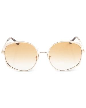Tom Ford Geometric-Frame Sunglasses - Natural