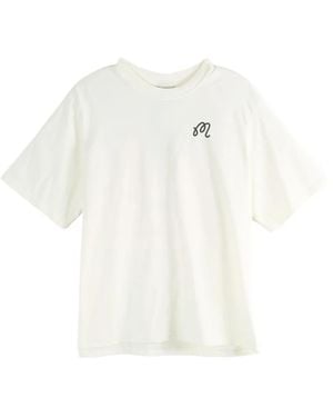 Malbon Golf Bermuda Cigar Graphic-Print Logo-Embroidered T-Shirt - White