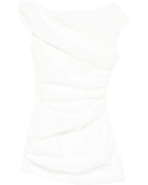 Paris Georgia Basics Remmy Ruched Mini Dress - White