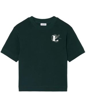 Lacoste Camiseta Oversize Con Logo Bordado - Verde