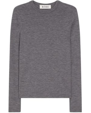 Rohe T-Shirt A Maniche Lunghe - Grigio