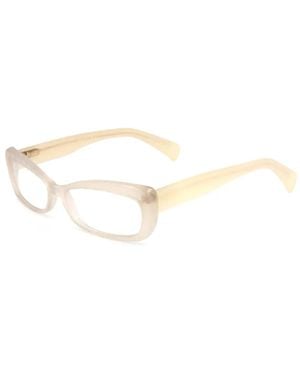 McQueen Croc-Effect Cat-Eye Glasses - Natural