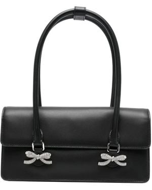 Self-Portrait Handtasche mit Kristallschleife - Schwarz