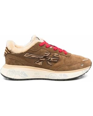 Premiata Lauryn Shearling-Trim Trainers - Pink