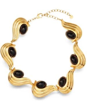Ferragamo Collar Con Gemas - Metálico