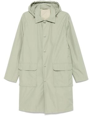 Eleventy Hooded Trench Coat - Green