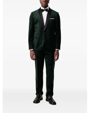 Lindbergh Tuxedo Velvet Shawl-Lapel Suit - Black